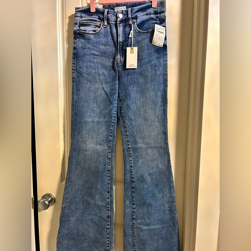 Good American Light Blue Good Legs Flare Jeans
